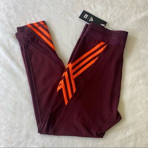 Adidas x Ivy Park Maroon/Solar Orange leggings M
